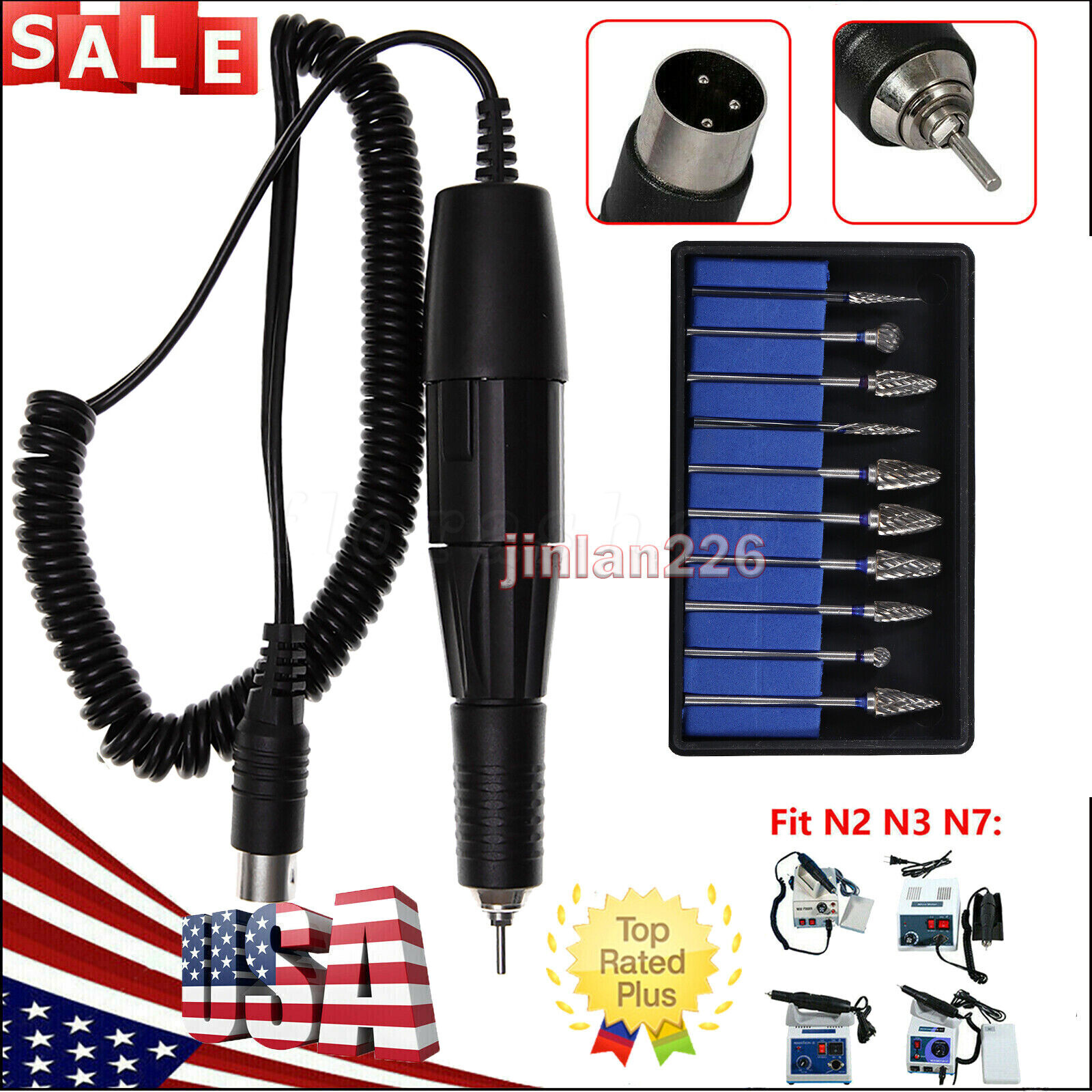 5 US Dental Ultrasonic Scaler Tip Fit DTE SATELEC EMS WOODECK Scaling Handpiece