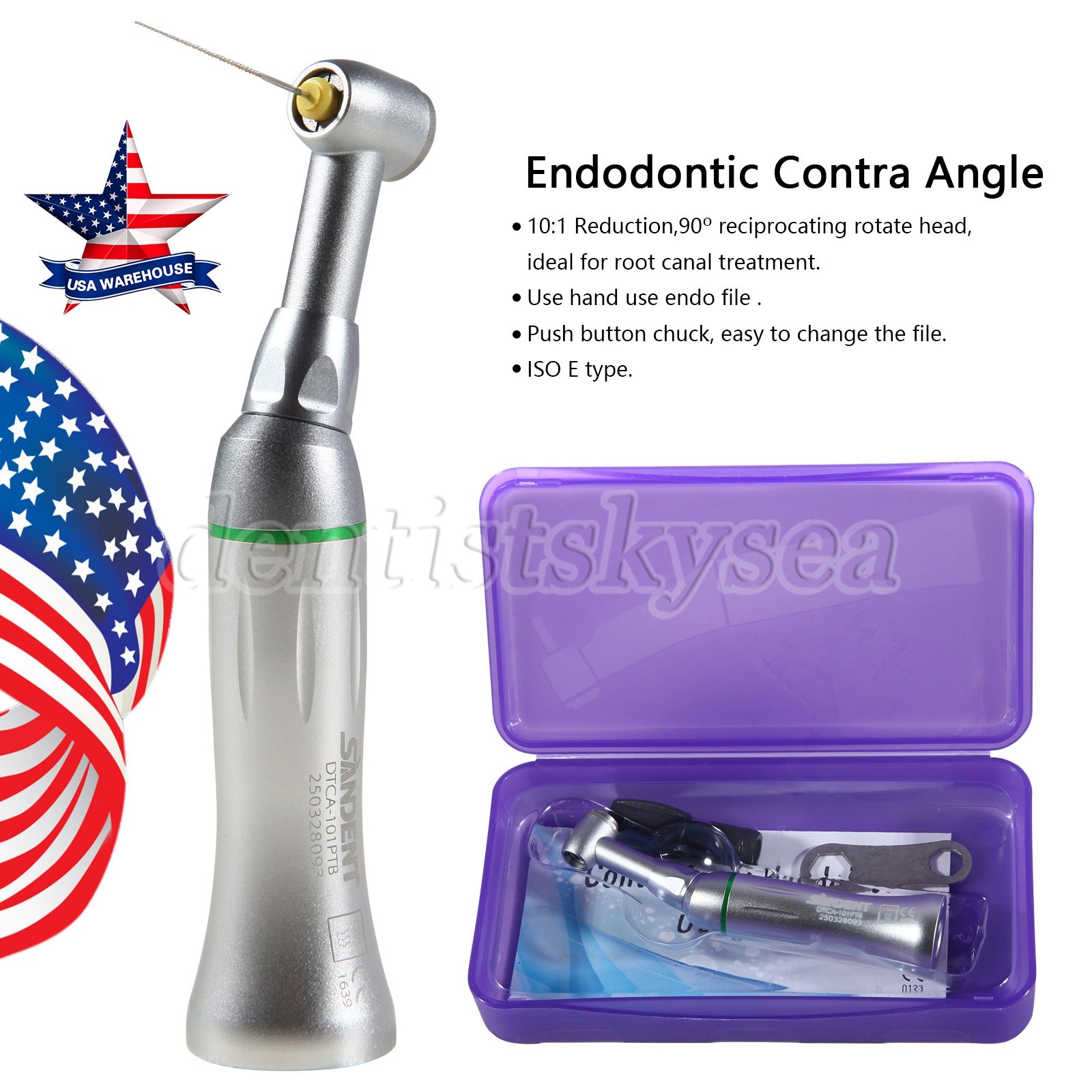 3X NSK Style Dental Low Slow Speed Contra Angle Handpiece Latch E-type