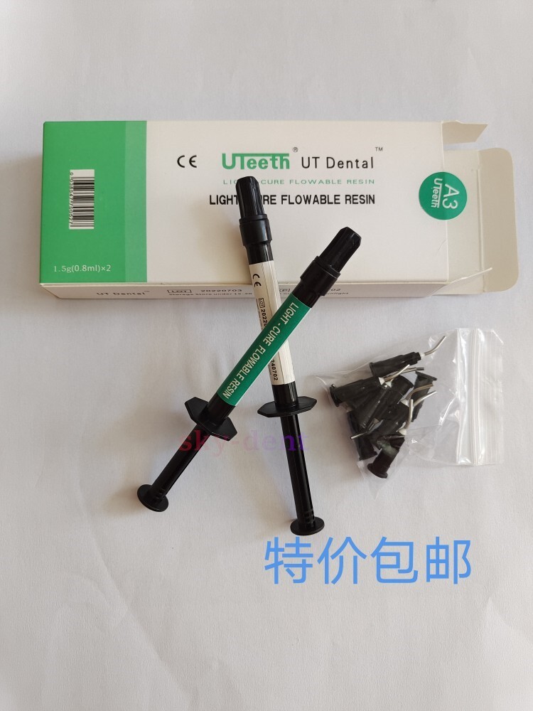 UTeeth Dental Composite Resin Flowable Light Cure Flow A1 A2 A3 Bonding Adhesive