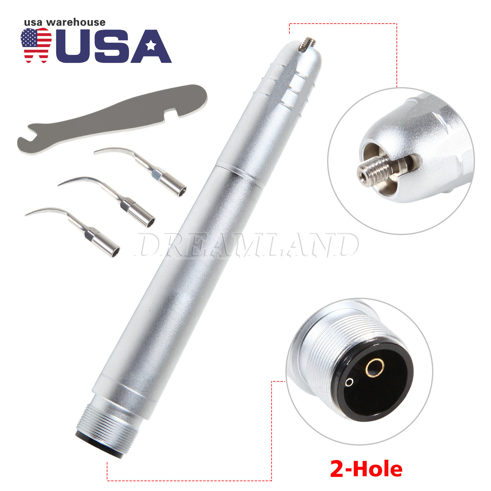 1-10*Dental Ultrasonic Air Perio Scaler Handpiece Hygienist 2/4HOLE & G1 G2 G4