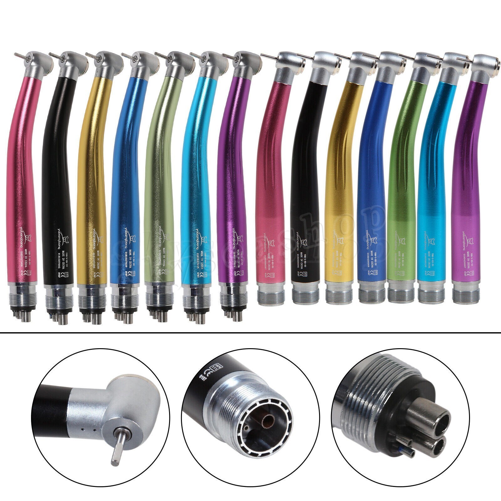 NSK Style Dental High Speed Handpiece Turbine 4Holes/2Hole Pneumatic/Air 7 Color