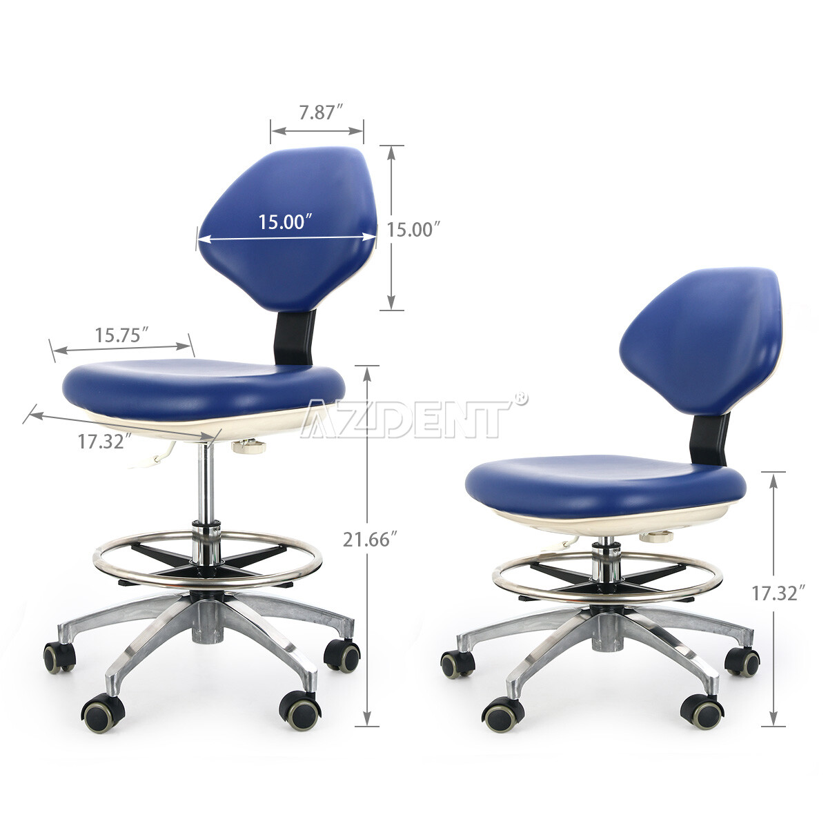 3-Layer Dental Mobile Trolley Cart Built-in Socket /Doctor Assistant Stool