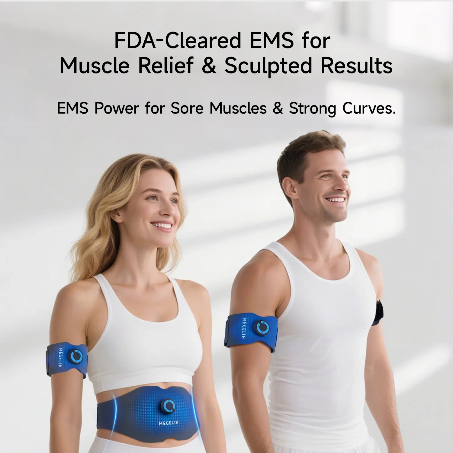 MEGELIN EMS ABDOMEN TONING BELT STRENGTHENS CONTOURS PAIN RELIEF FDA CLEARED