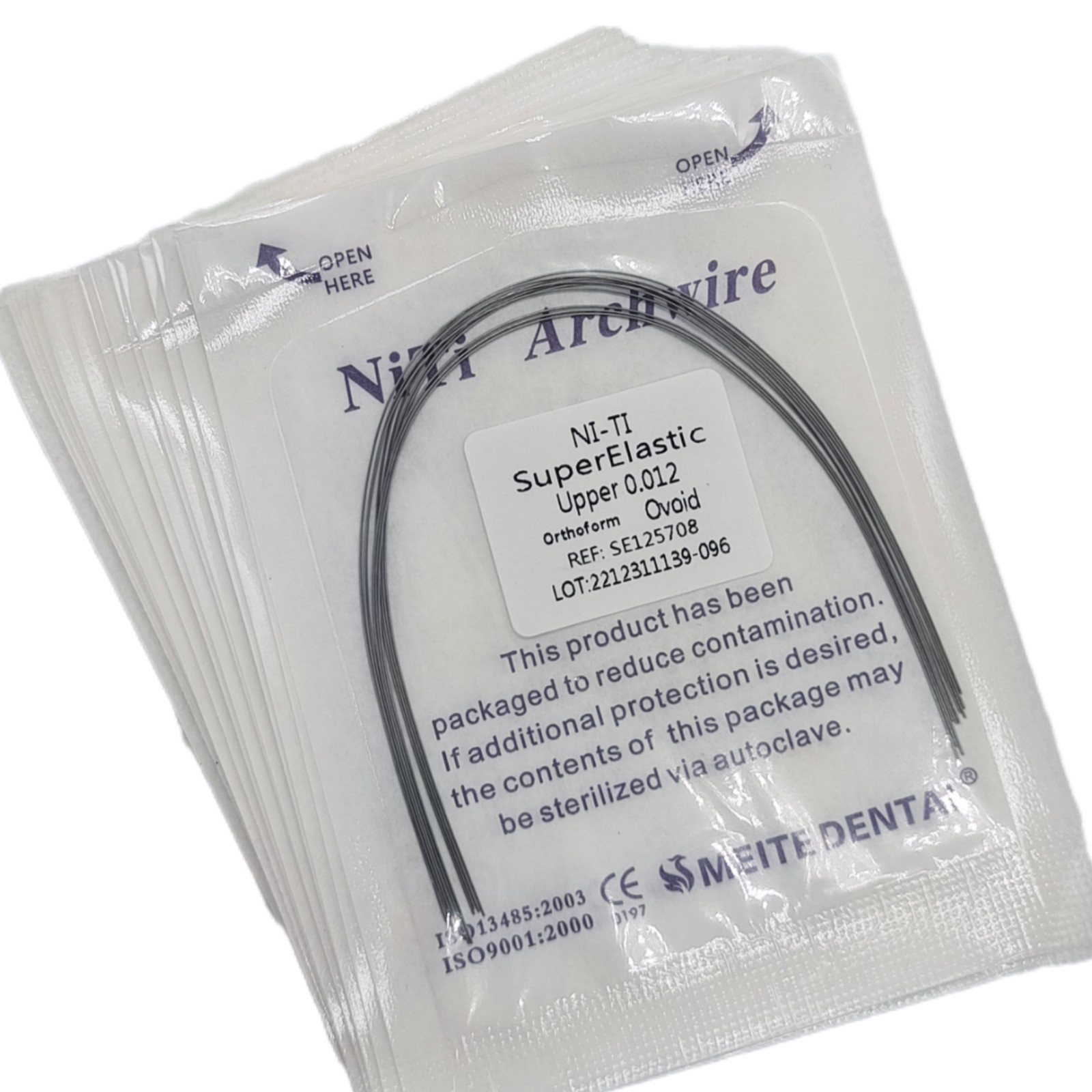 20Packs Dental Orthodontic Arch Wire Niti Super Elastic Round Ovoid Form 12~20