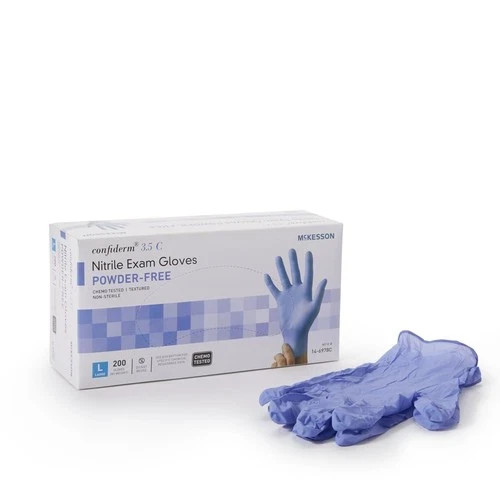 Medium Nitrile Exam Medium Gloves Non Powdered-2000 14-6976C Per Case NEW