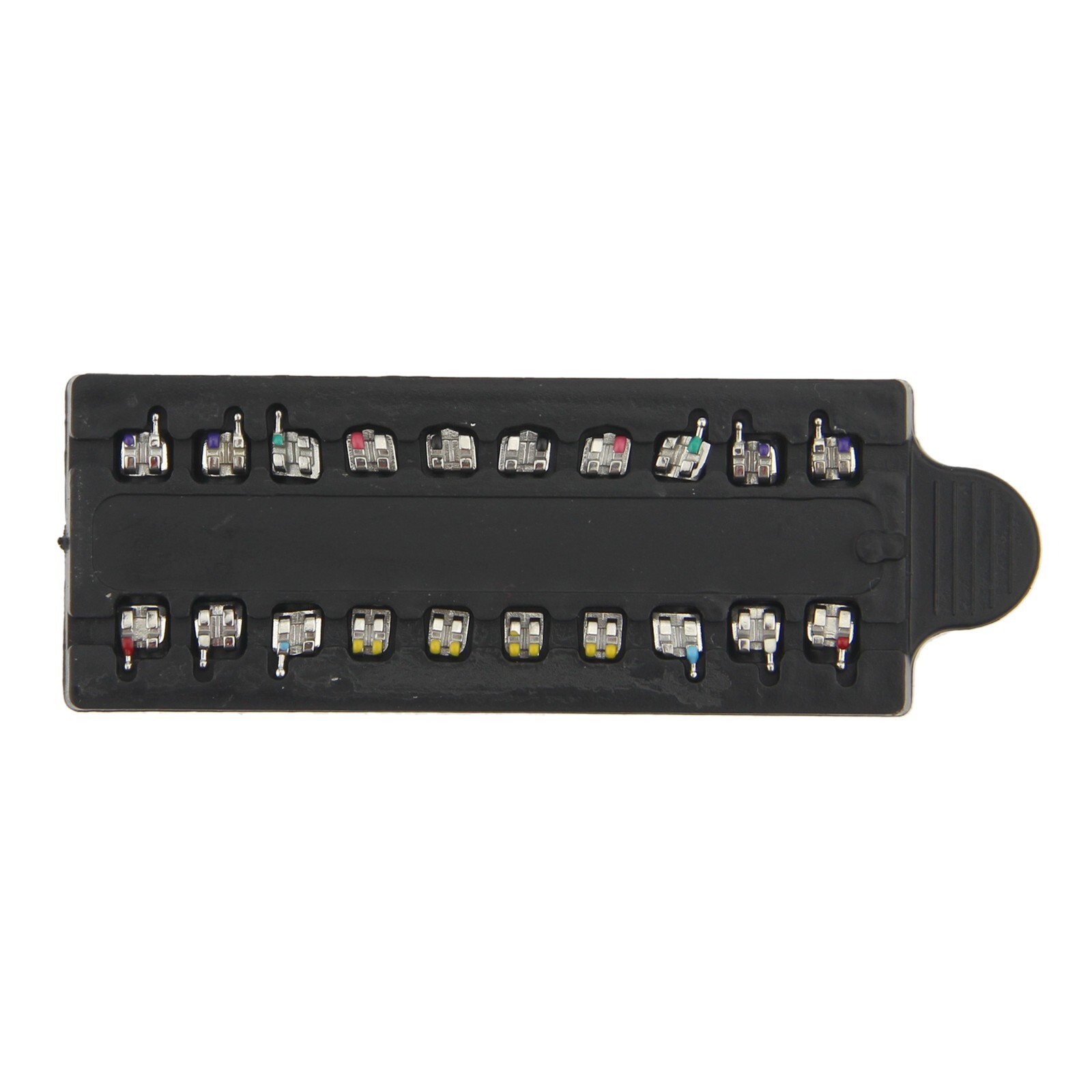 Dental Orthodontic Metal Brackets MIM Roth MBT 018 022 345 Hooks Mini Twin Black