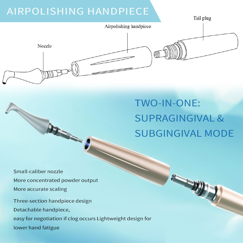 Woodpecker AP-A Air Flow Air Polisher Supragingival Dental Subgingival AP-1 & 2