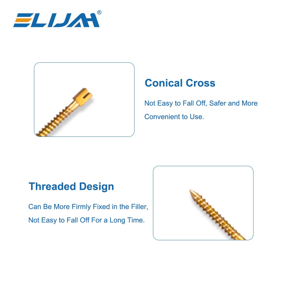 Dental Screw Post Dental Golden Plated Screw Post TITANIUM Screw Post 120Pcs/Box