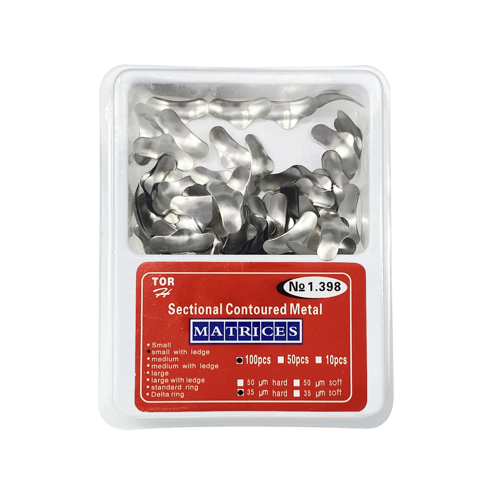 TOR VM Dental Sectional Contoured Matrices Refill Matrix Band Large Medium Small