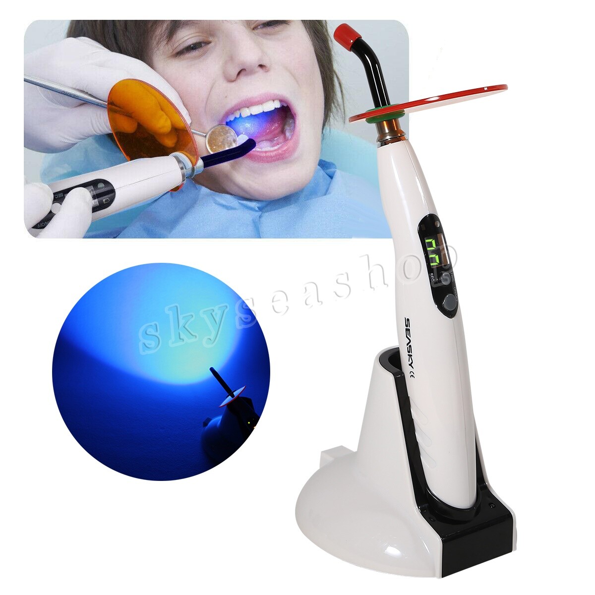 Dental Alto Voltaje LED Luz de Curado Lampara 1400mW LED-B 110V/220V