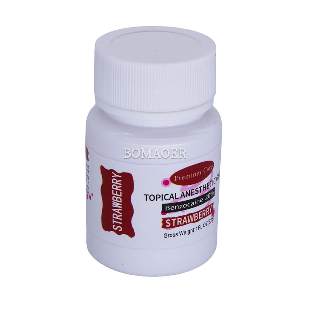 1-50×Dental 1oz (29.6g) Oral Anesthetic Gel Strewberry Prime Gel Bezoca ine 20%