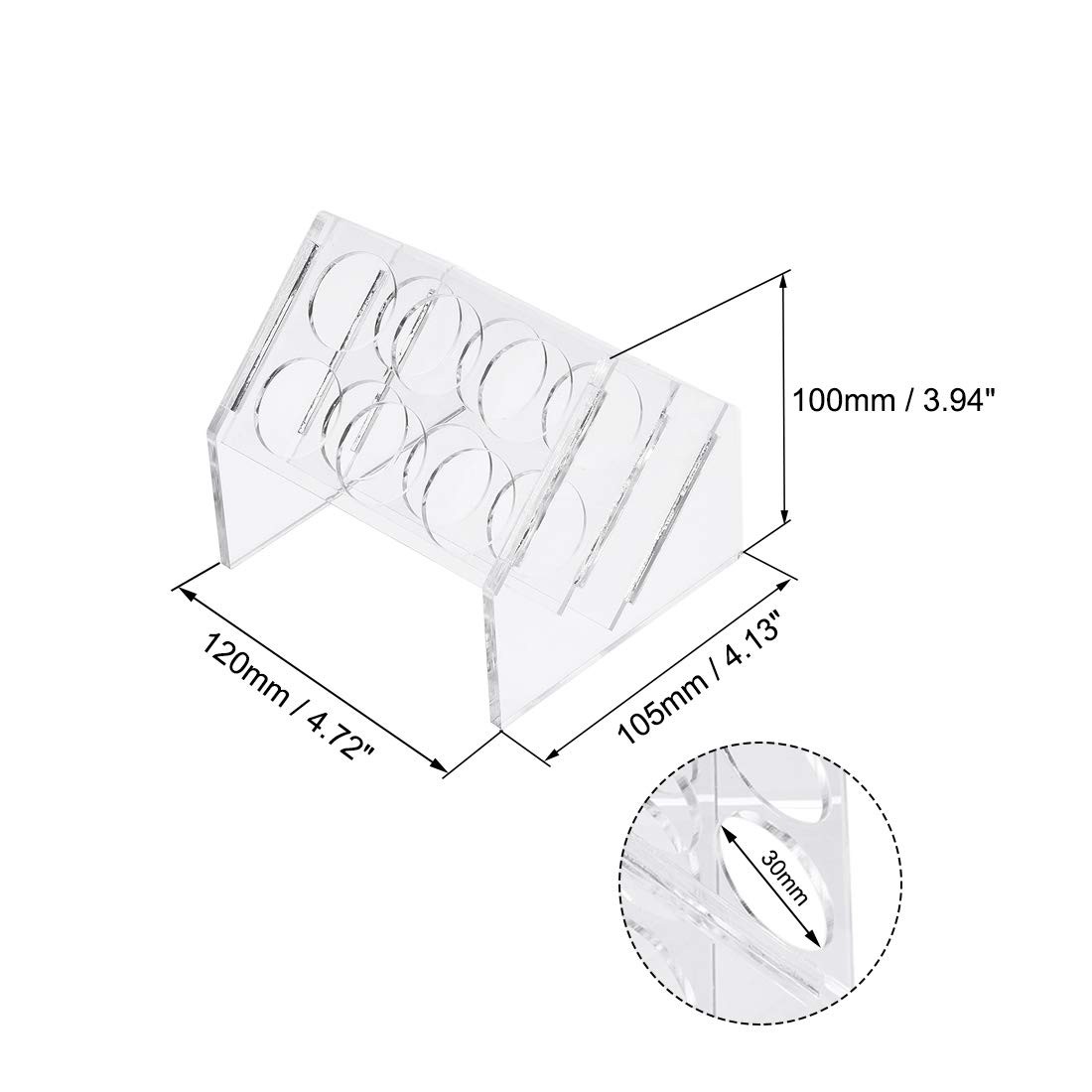 uxcell Slant Rack Acrylic Test Tube Holder 6 Wells for 50ml Centrifuge Tubes…