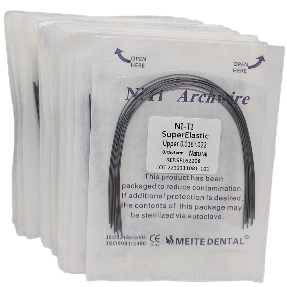 Dental Orthodontic Arch Wire Super Elastic Niti Round Rectangular Natural Form