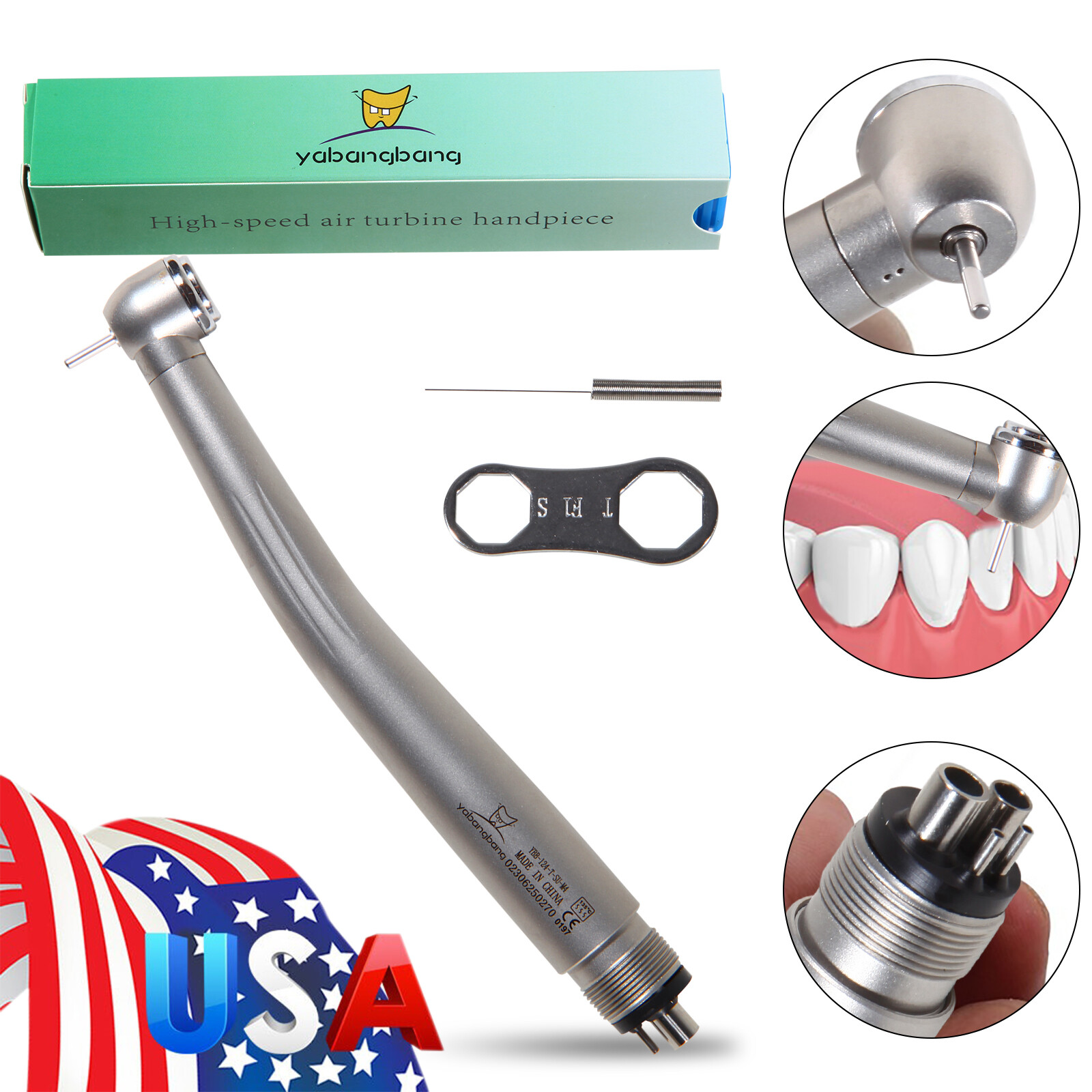 Large Torque Dental Push Button High Speed Handpiece 4Hole fit NSK PANA MAX YDA4