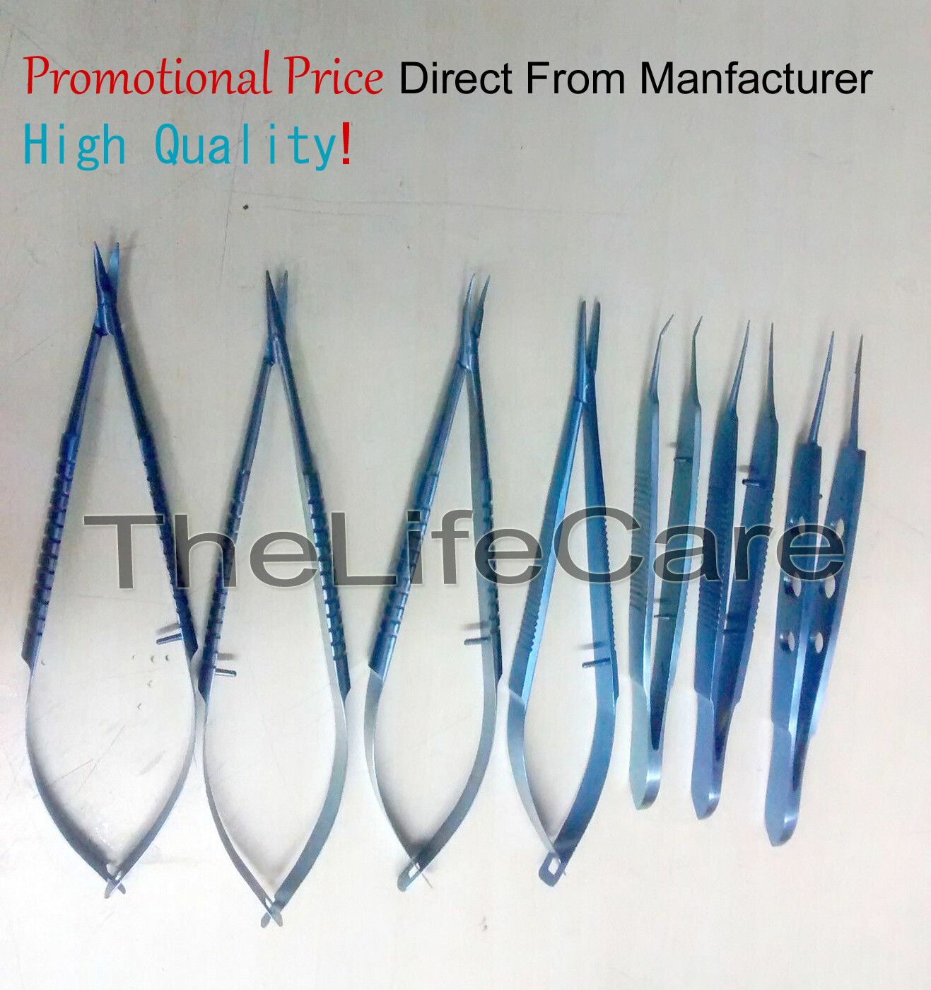 BASIC EYE MICRO SURGERY OPHTHALMIC SURGICAL INSTRUMENTS Kit of 7Pcs