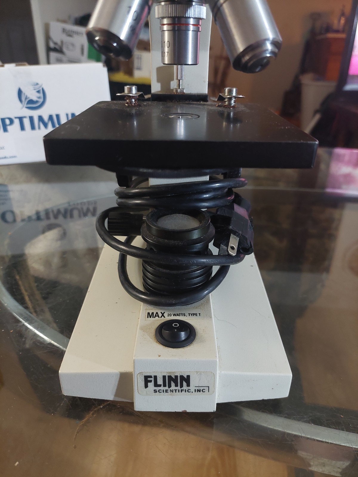 Flinn Compound Microscope Monocular Upright 10X WF10X-18mm Biological Lab