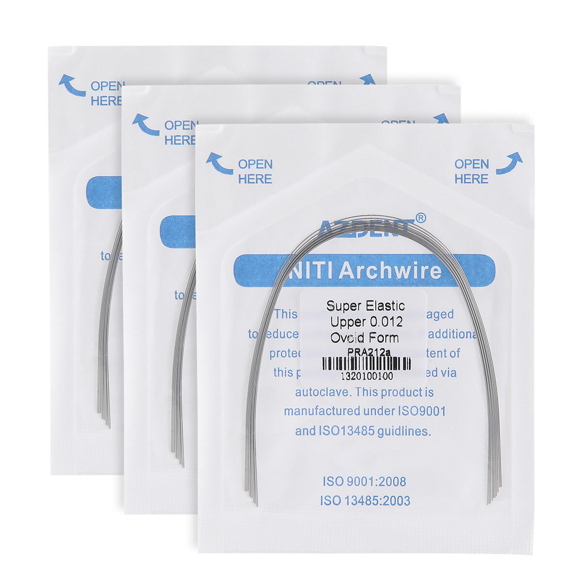 AZDENT Dental Ortho Super Elastic Niti Arch Wire Round /Natural Stainless Steel