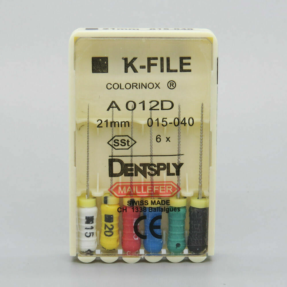 Dentsply Dental Flexo files 21mm stainless steel 6-files per blister all sizes
