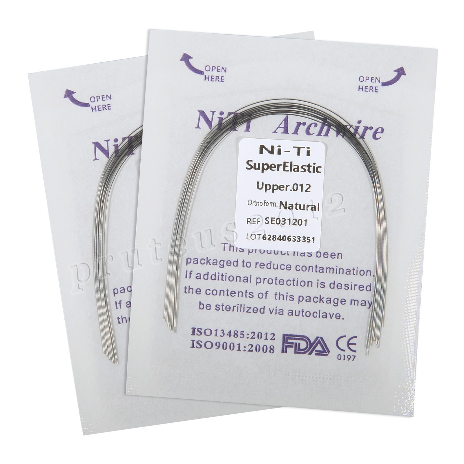 Dental Orthodontic Niti Arch Wire Super Elastic Natural Form Round