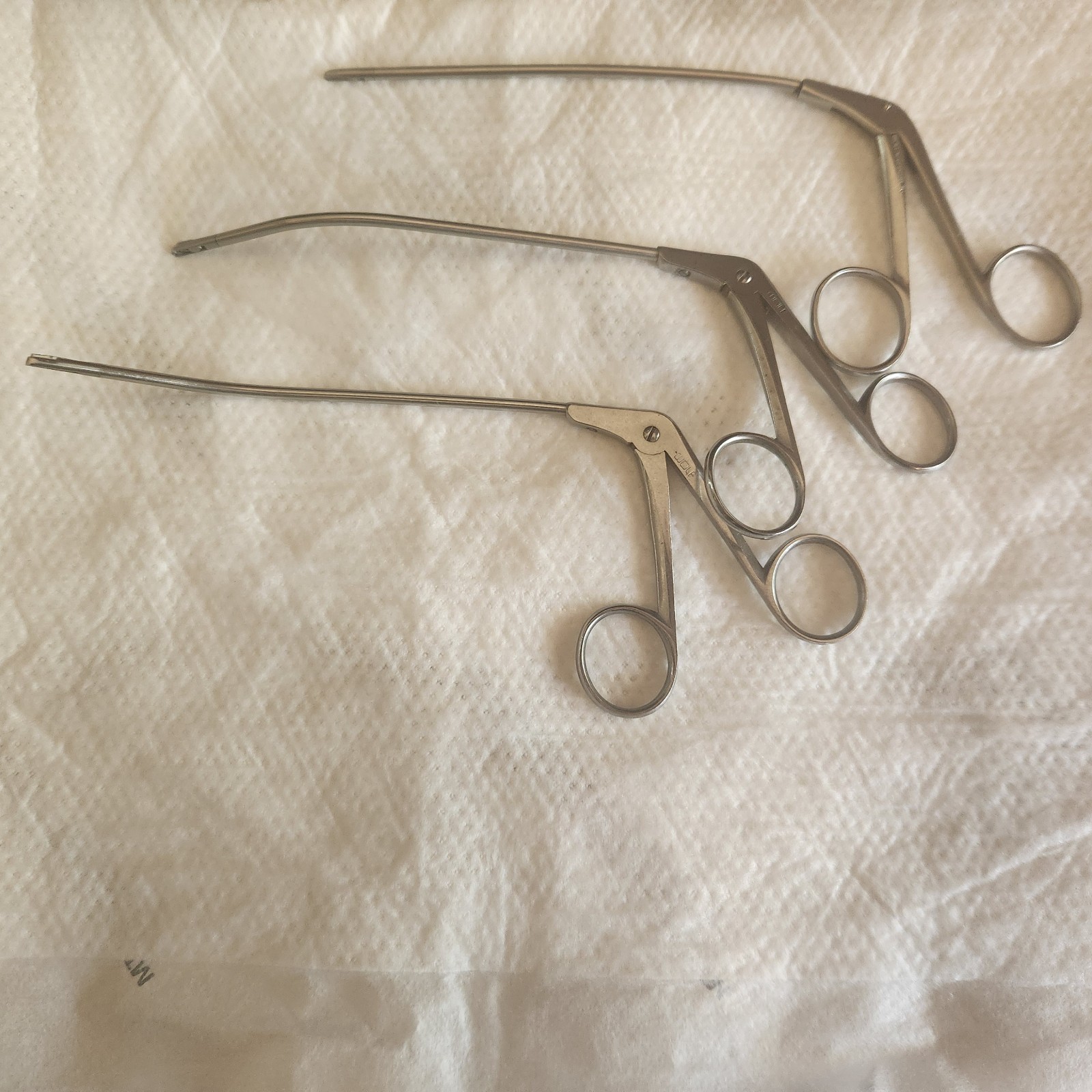 Set of 3 Straight & Curved Arthroscopic Punch Forceps