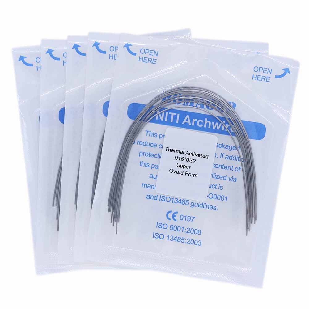 10×Dental Orthodontic Niti Thermal Activated Rectangular Arch Wires 16×22 Upper