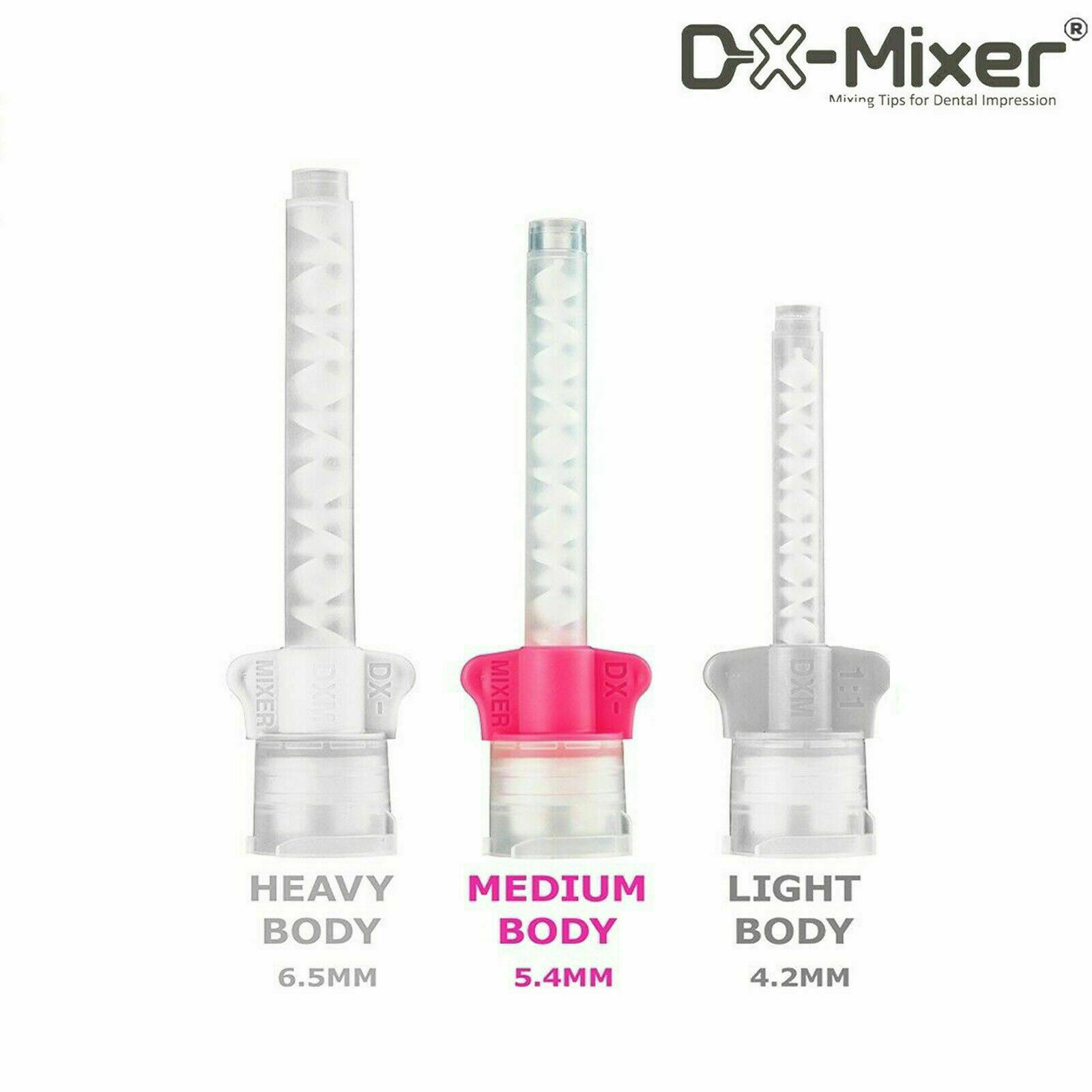 480(10Pks) DX-Mixer Dental Impression Mixing Tips Ratio 6.5/5.4/4.2mm Made Korea