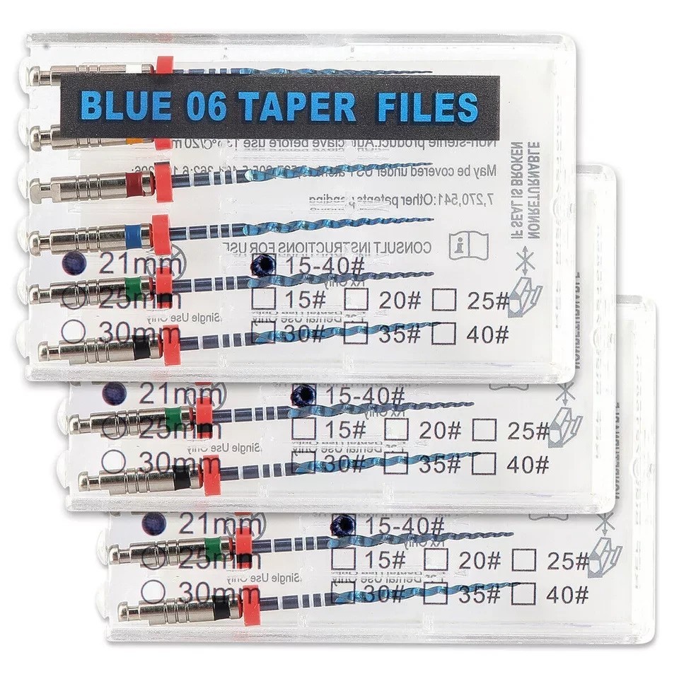 Dental Niti Titanium Endo Files Rotary Root Canal .04/.06 Engine #15-40 21/25mm