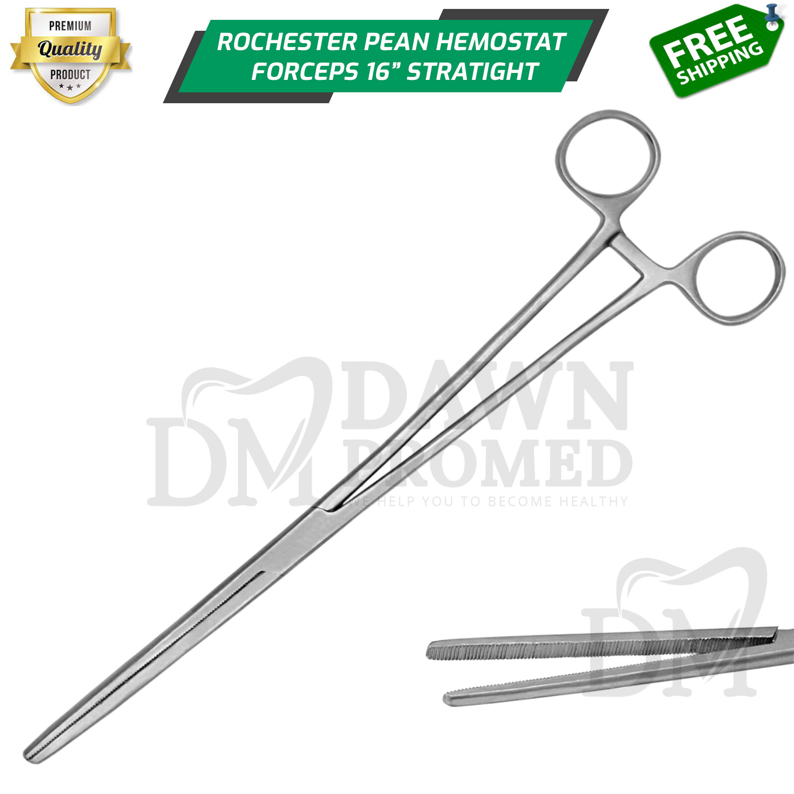 Fishing Hemostat forceps 16″ Straight Pean Forcep Locking Clamps Stainless