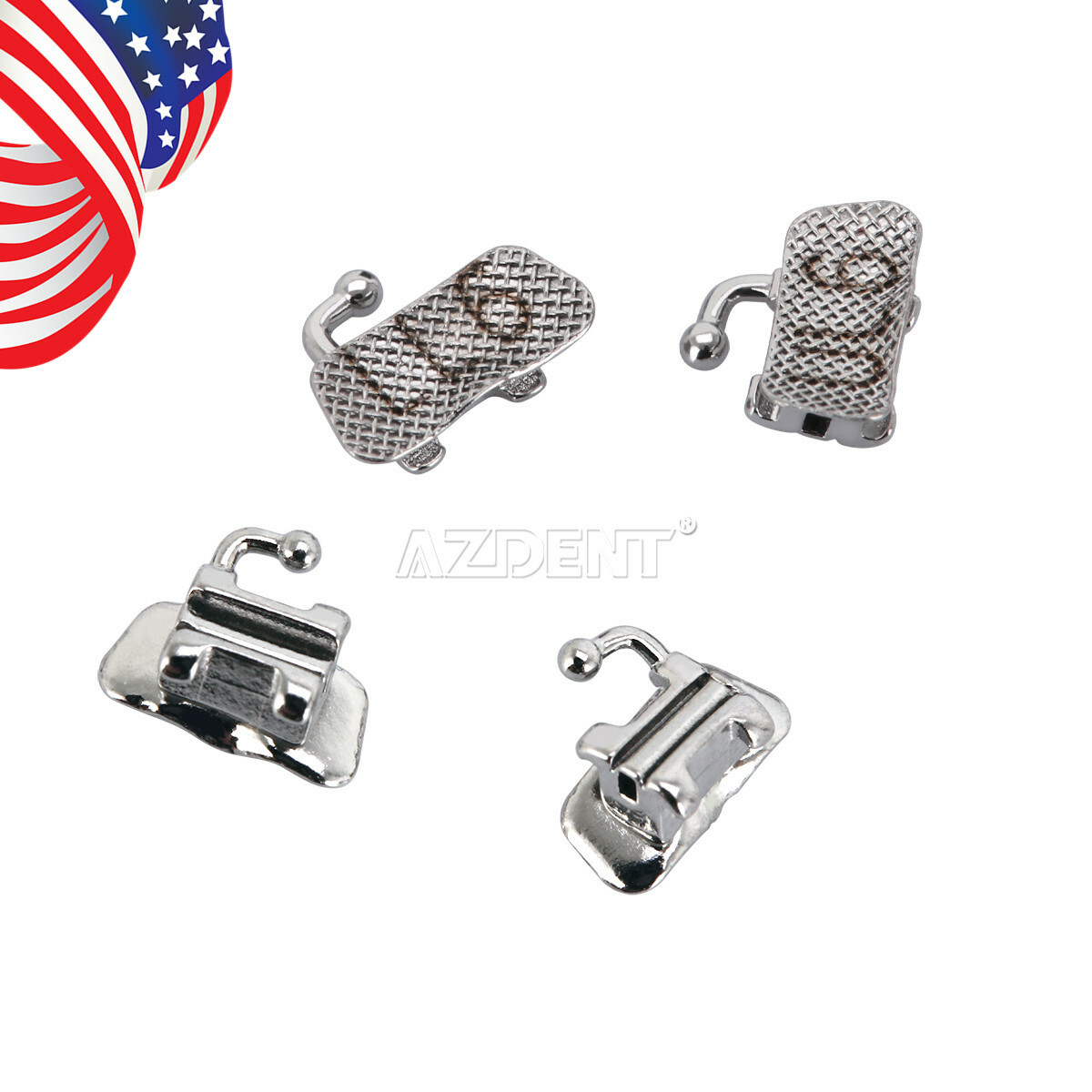 AZDENT Dental Orthodontic 1st Molar Buccal Tube Bondable Convertible Roth .022