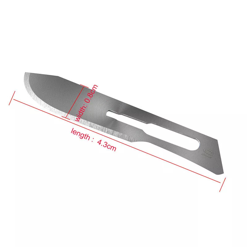 100Pcs Dental Surgical Scalpel Blades Size 10#11#12#15 Sterile Carbon Steel