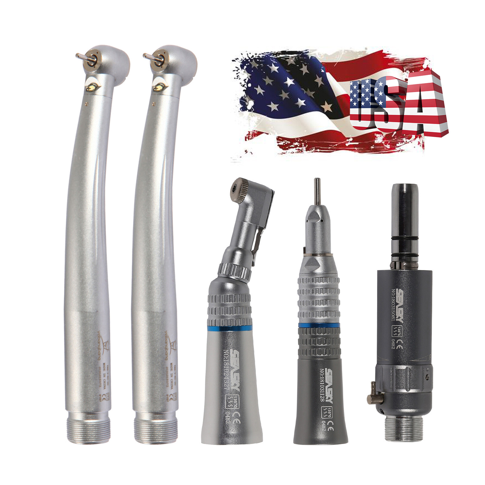 NSK Pana Max Style Dental LED High Low Speed Handpiece 4/2 Hole Air Turbine kit