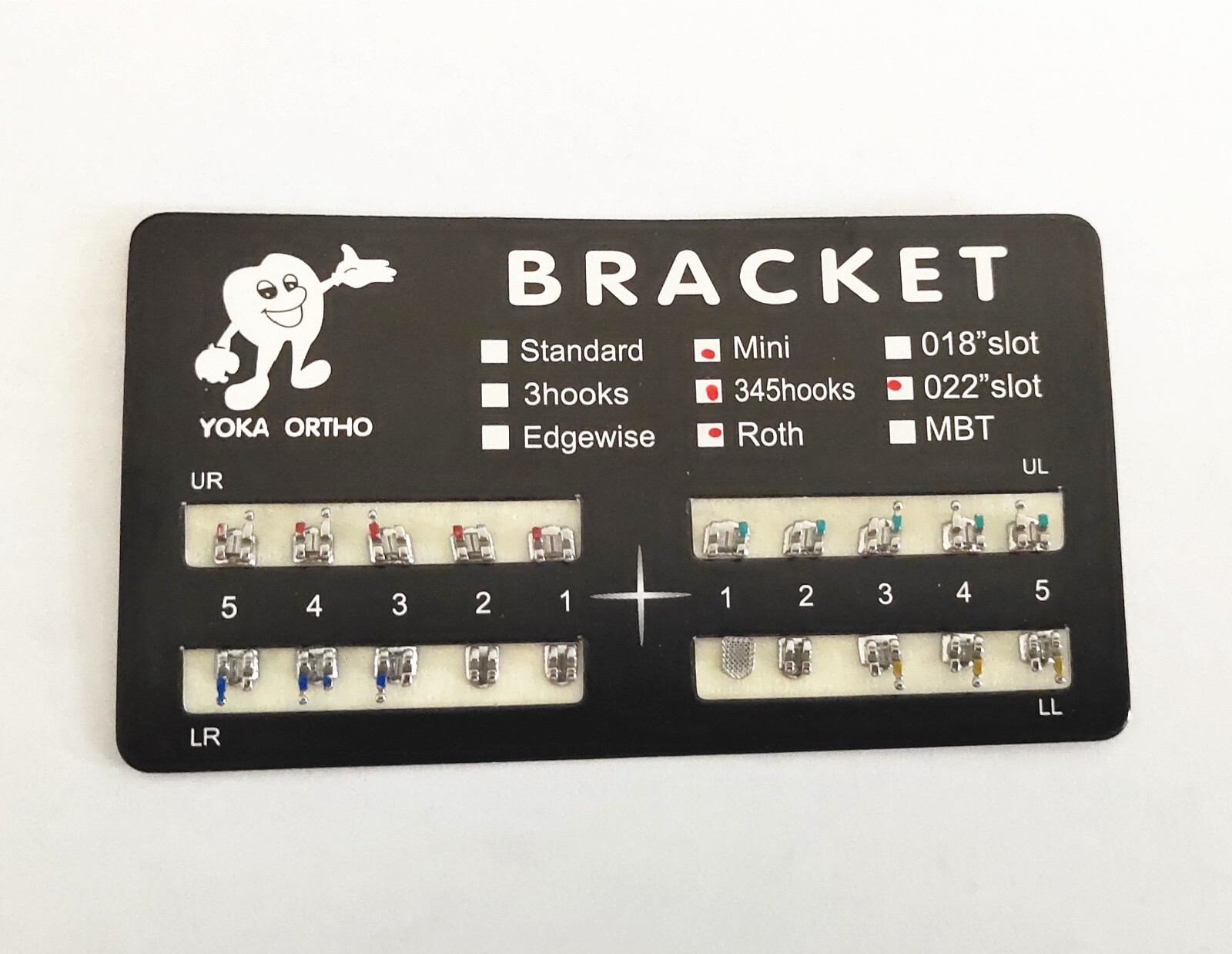 10 Packs Dental Orthodontic Metal Brackets Braces Mini Roth.022 Hooks 345