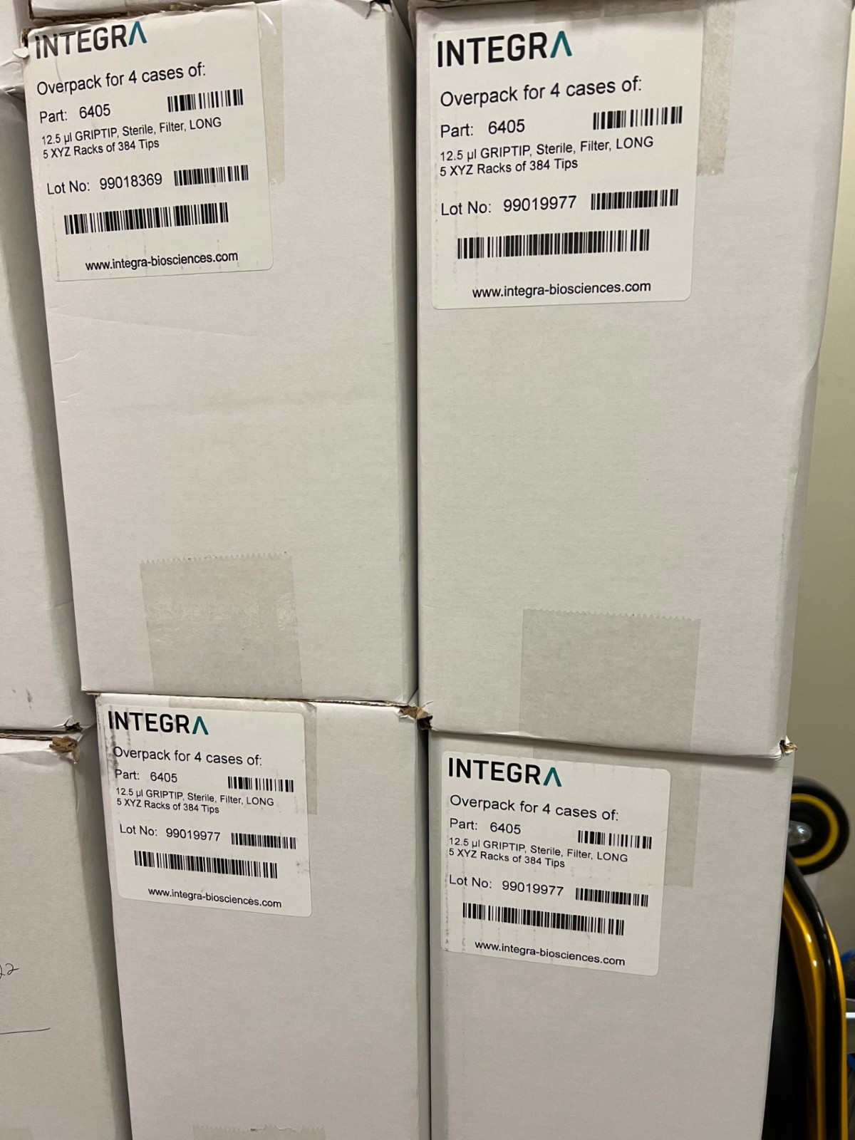Integra 6405-16 cases of 12.5uL Long 5 racks of 384 Tips FREE SHIPPING