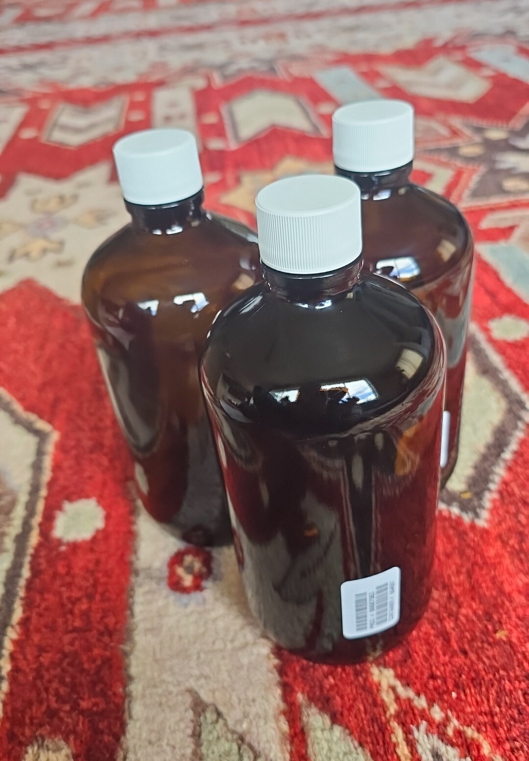 Thermo Scientific I-Chem 349-1000 Sterile Amber Glass Bottle-32oz/1000mL-12 CT.