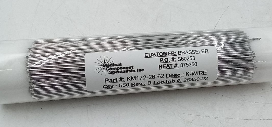 K-Wire Kirschner Wire Double Ended Trocar Bone Pins 6″ 550 Pcs 1.6 mm 316L Steel