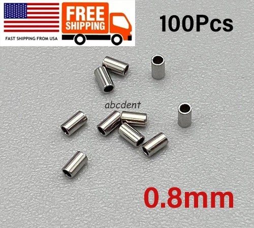 100 PCS Dental Orthodontic Crimpable Hook Mini Stop Tube Bracket Stopper