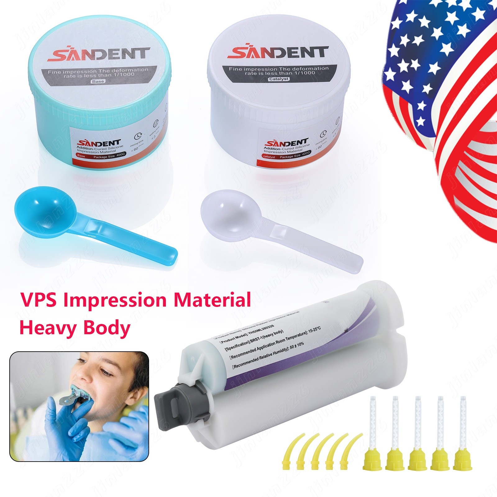 VPS PVS Dental Impression Silicone Material Putty/Cartridge Heavy Body