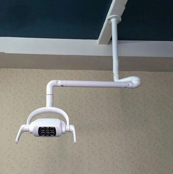 Ceiling-Mounted Dental Exam Operation Light Induction Lamp 6 LED Lens with Arm