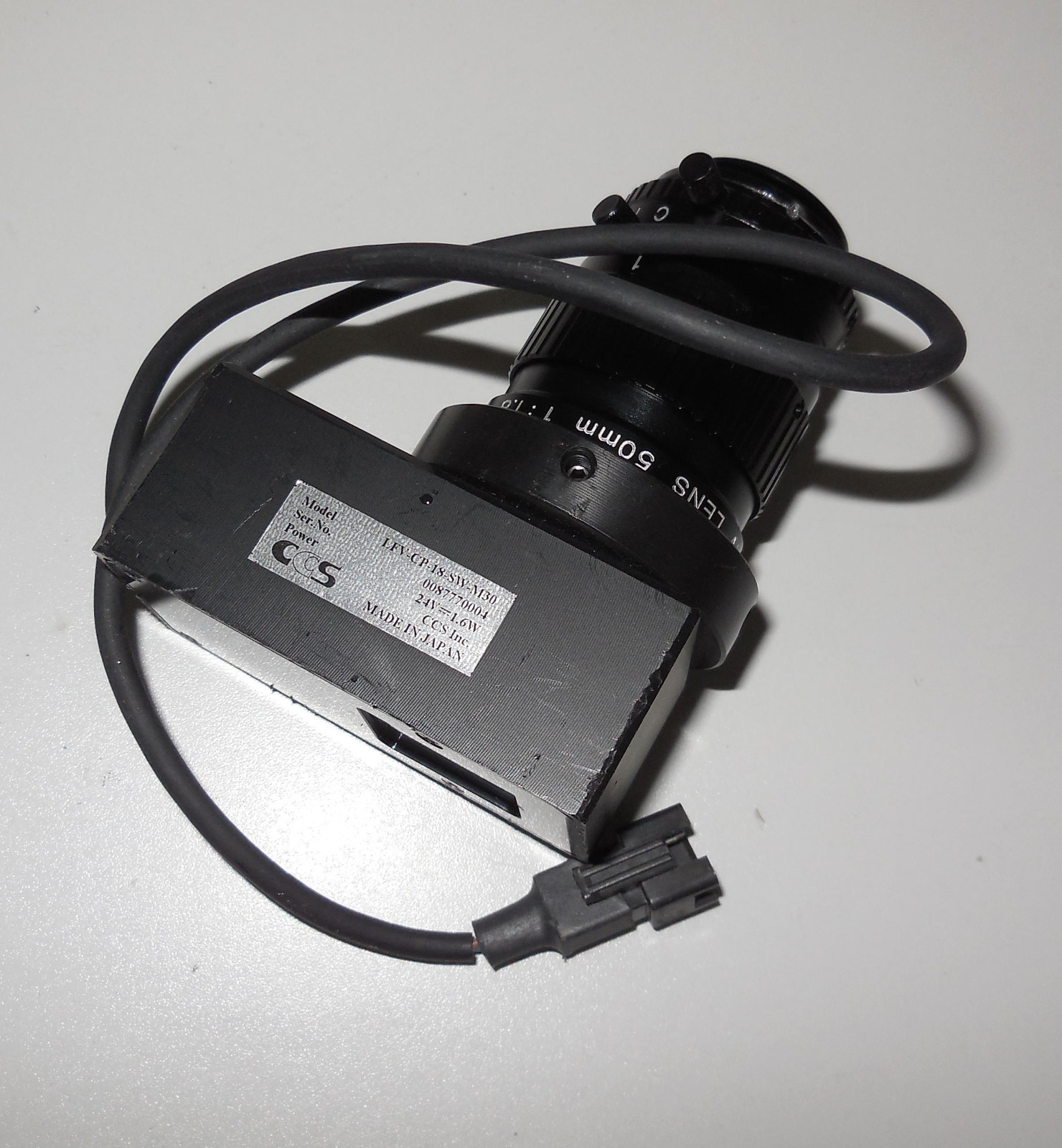 LFV-CP-18-SW-M30 (White LCD) & TV lens 50mm 1:1.8