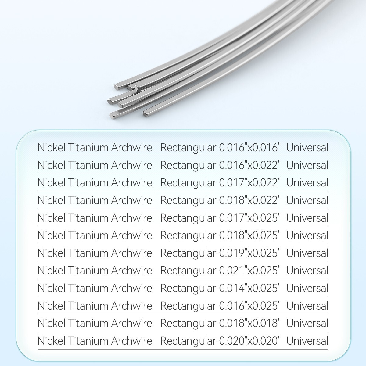AZDENT Dental Ortho Expanded Super Elastic Niti Arch Wire Round /Rectangular