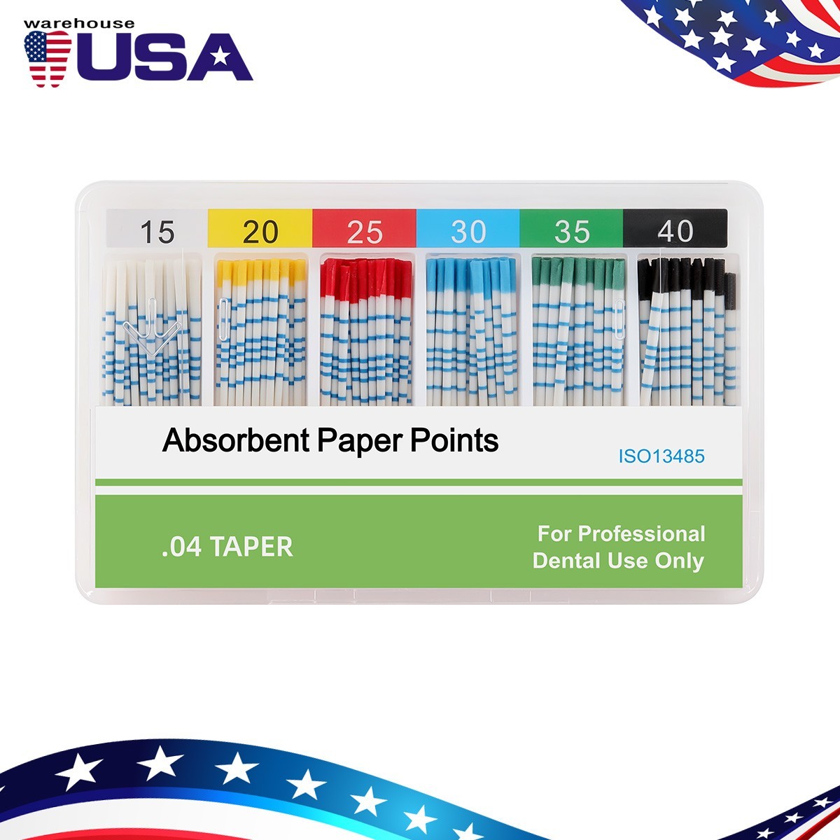 Dental Endodontic Gutta Percha Points/Absorbent Paper Points 0.04/F1 F2 F3 Scale