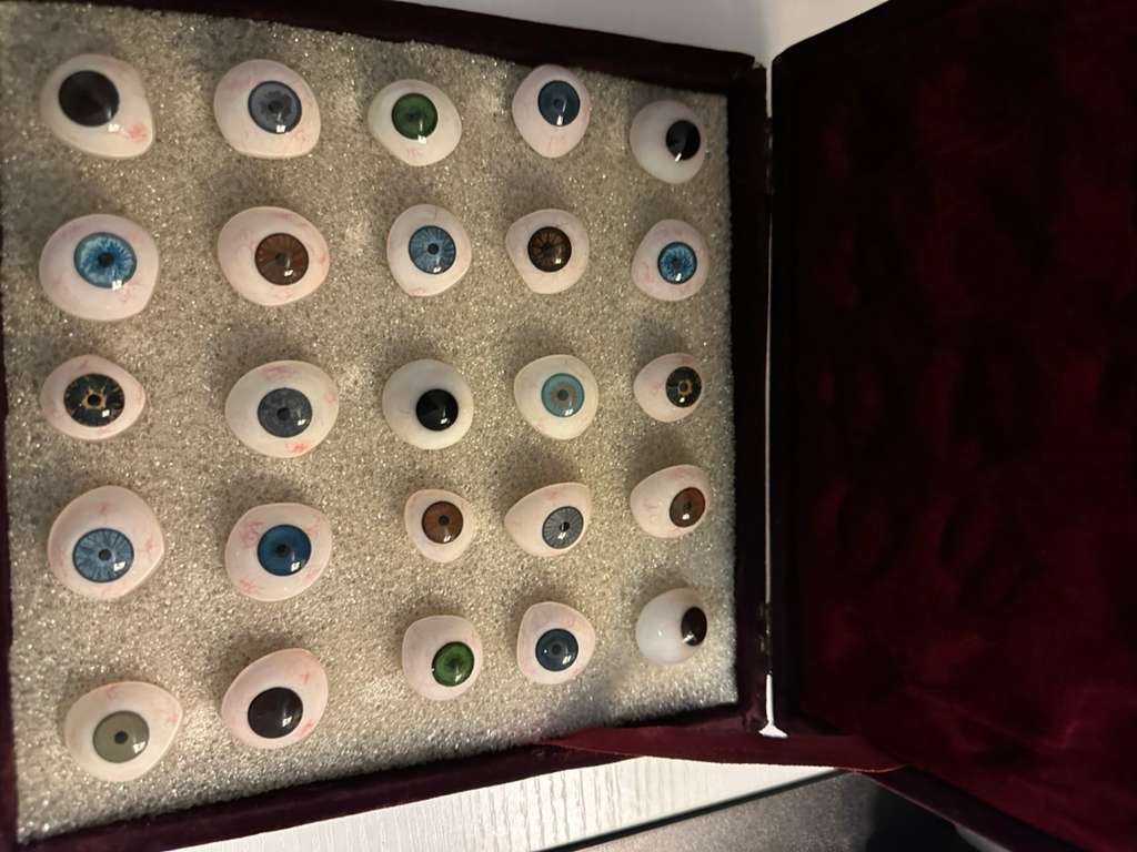 Prosthetic Eye For Human 25 Eyes ALL MIX SHADE In Soft Case Liberty Prosthesis