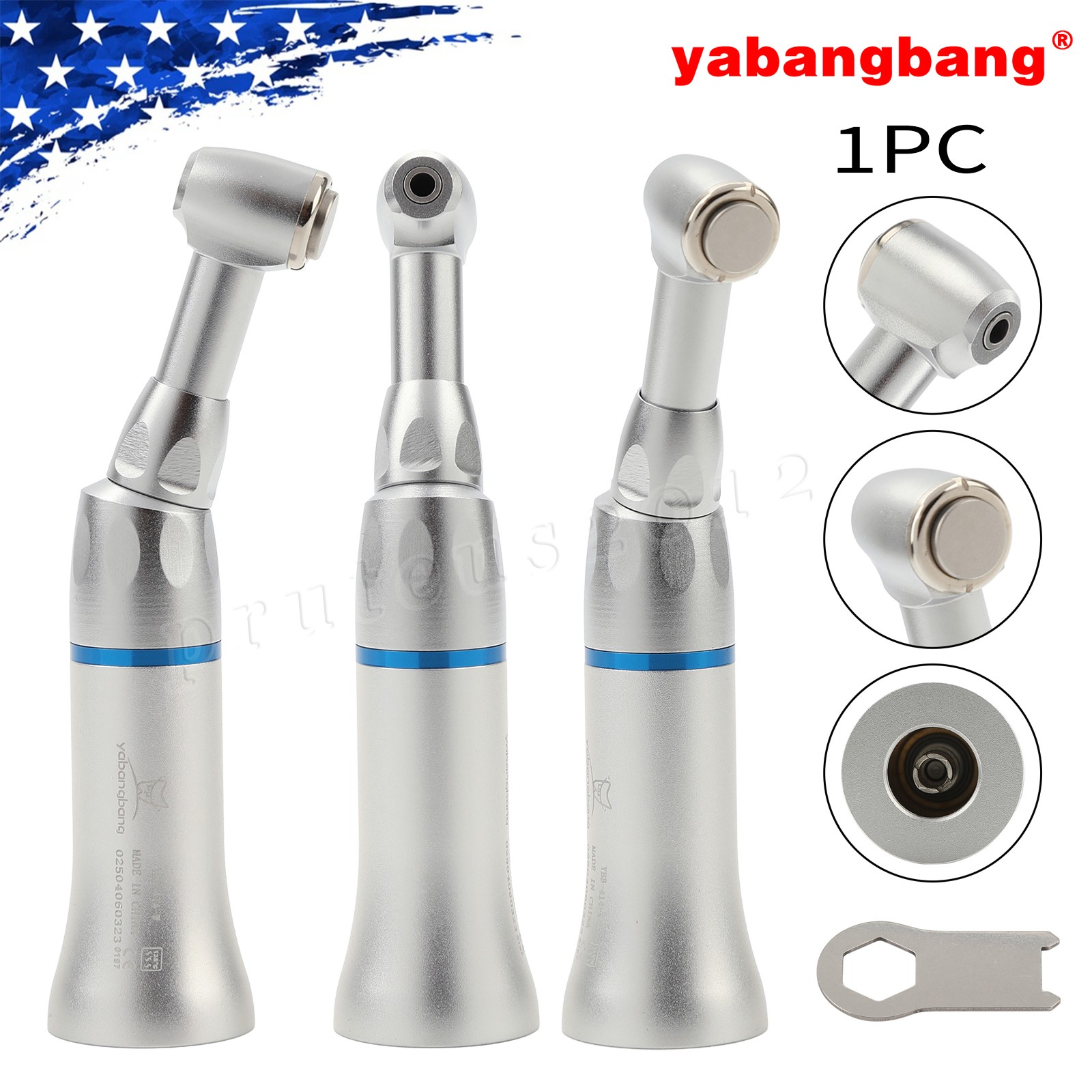 NSK Style Dental Slow Low Speed Contra Angle Handpiece Push Button E-Type Attach