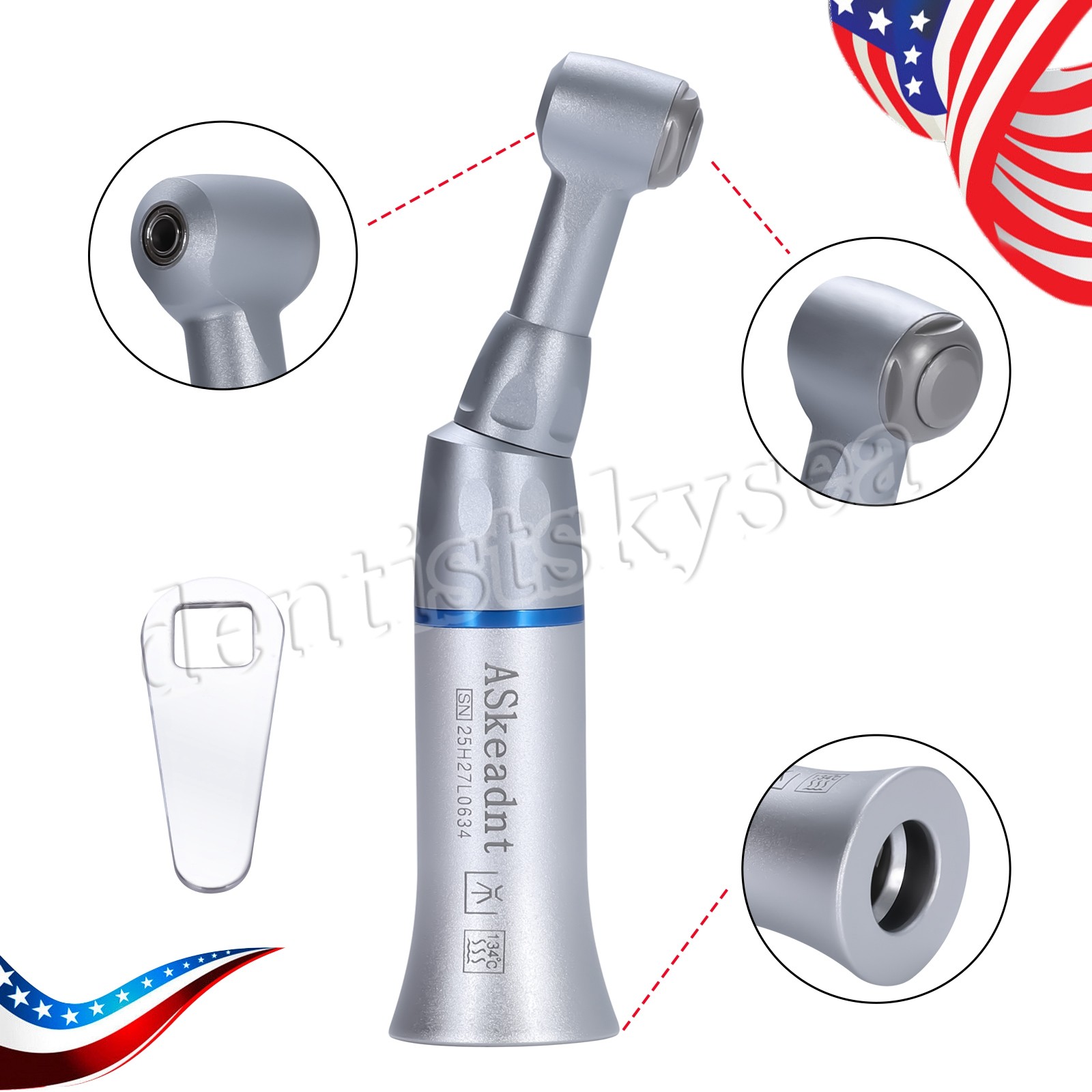 10X YAD Dental Low Speed Handpiece Push Contra Angle Fit NSK E-type USPS