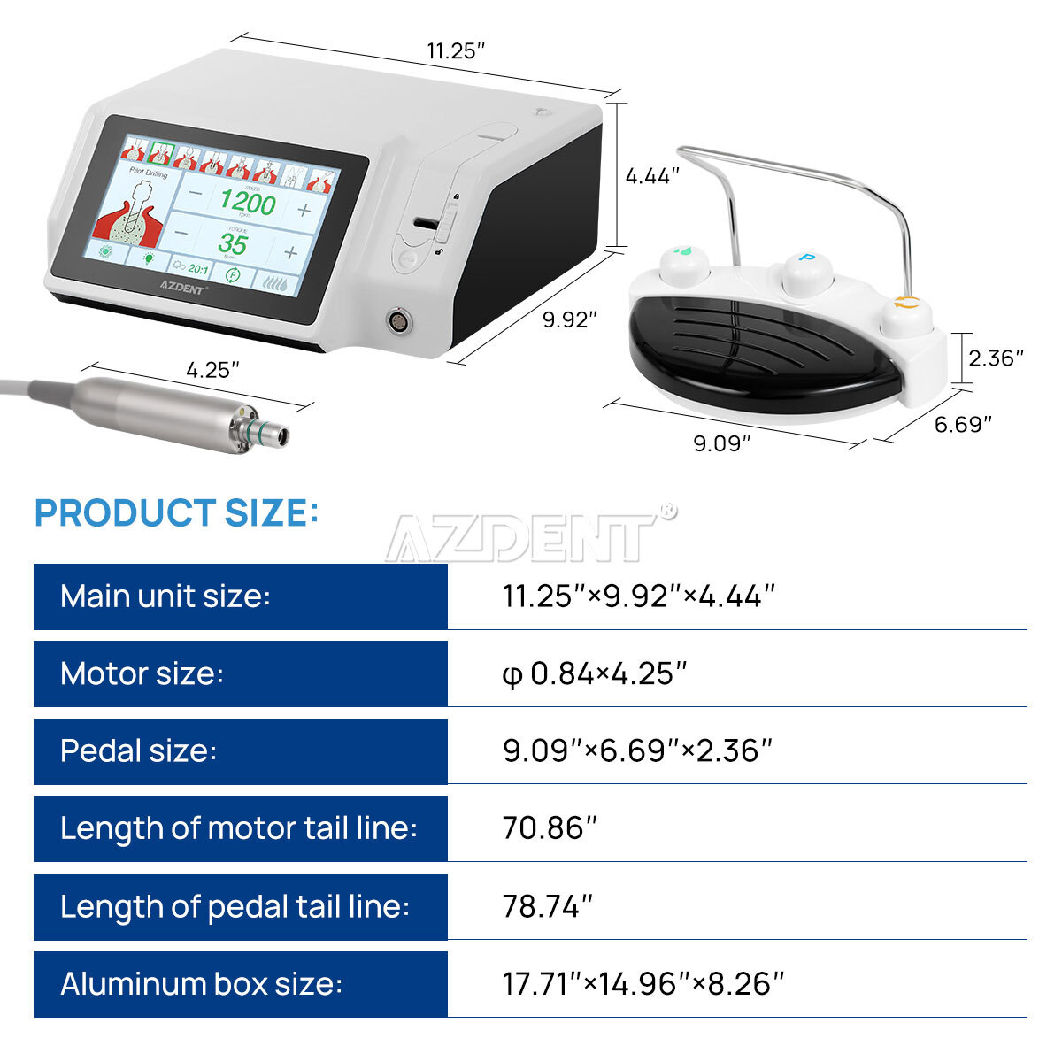 Dental Touch Implant System Surgical LED Motor Brushless /20:1 Implant Handpiece