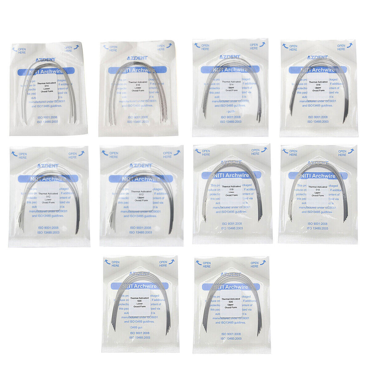 AZDENT Dental Orthodontic Arch Wire Heat Thermal Activated /Niti/Stainless Steel