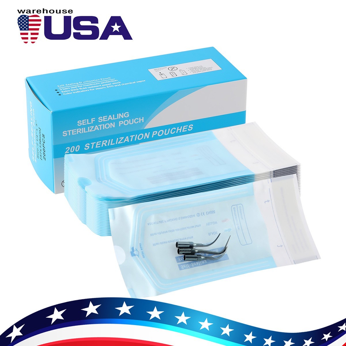 Dental Self-Sealing Sterilization Pouches Pouch Autoclave, Sterilizer Bags