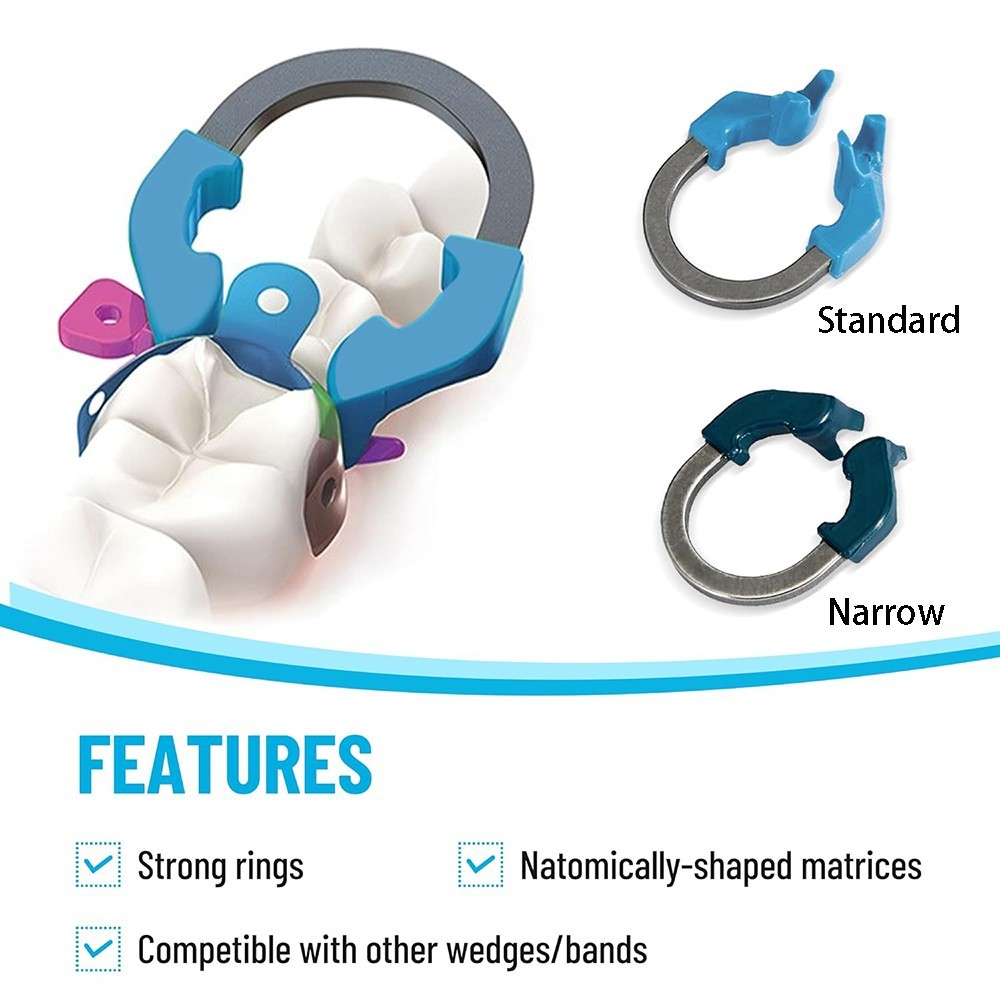 Dental Matrix Bands Ring Sectional Matrice Clamp Fit Garrison Palodent V3 System