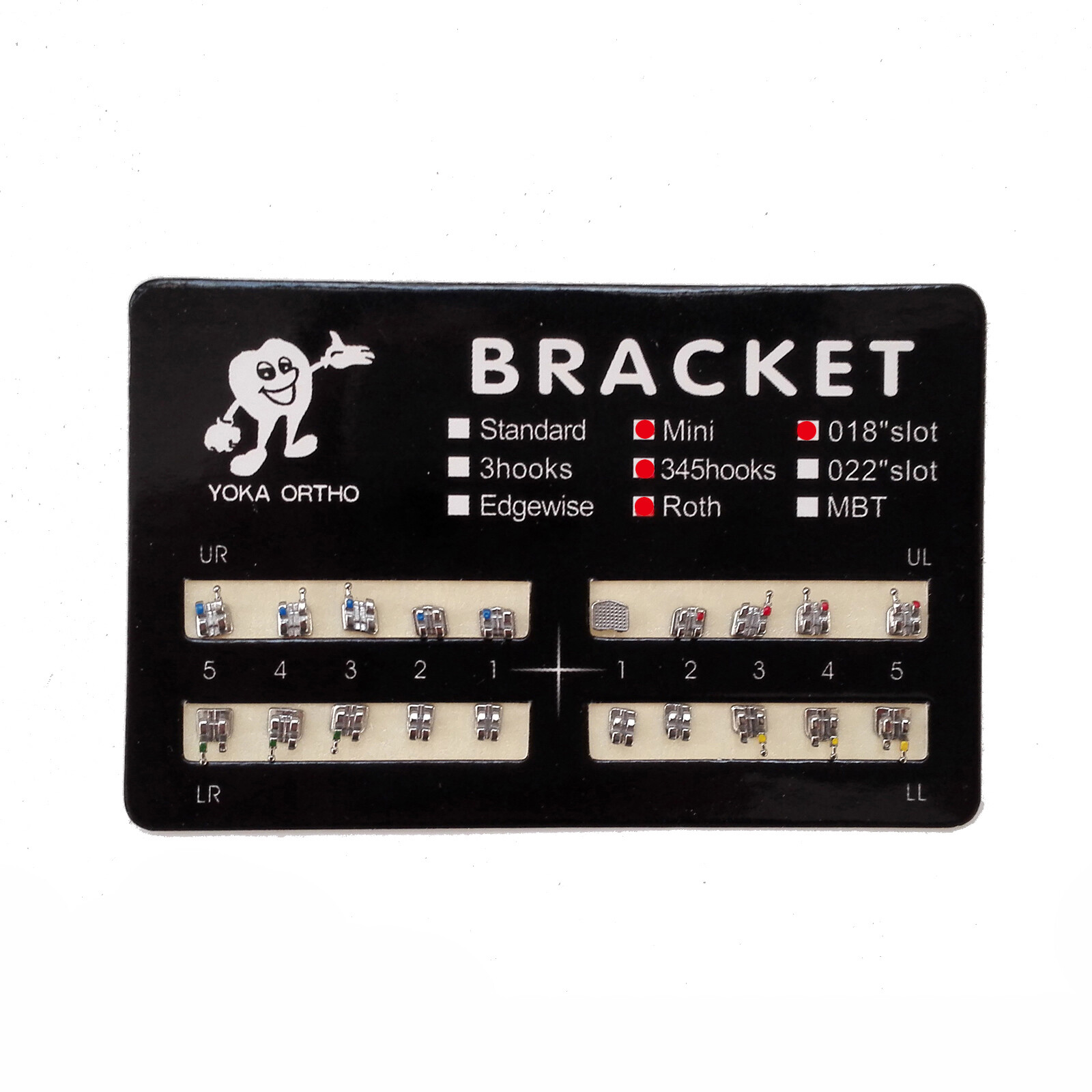 1 Pack Dental Orthodontic Brackets Braces Metal Mini/Standard MBT/Roth.022 345H