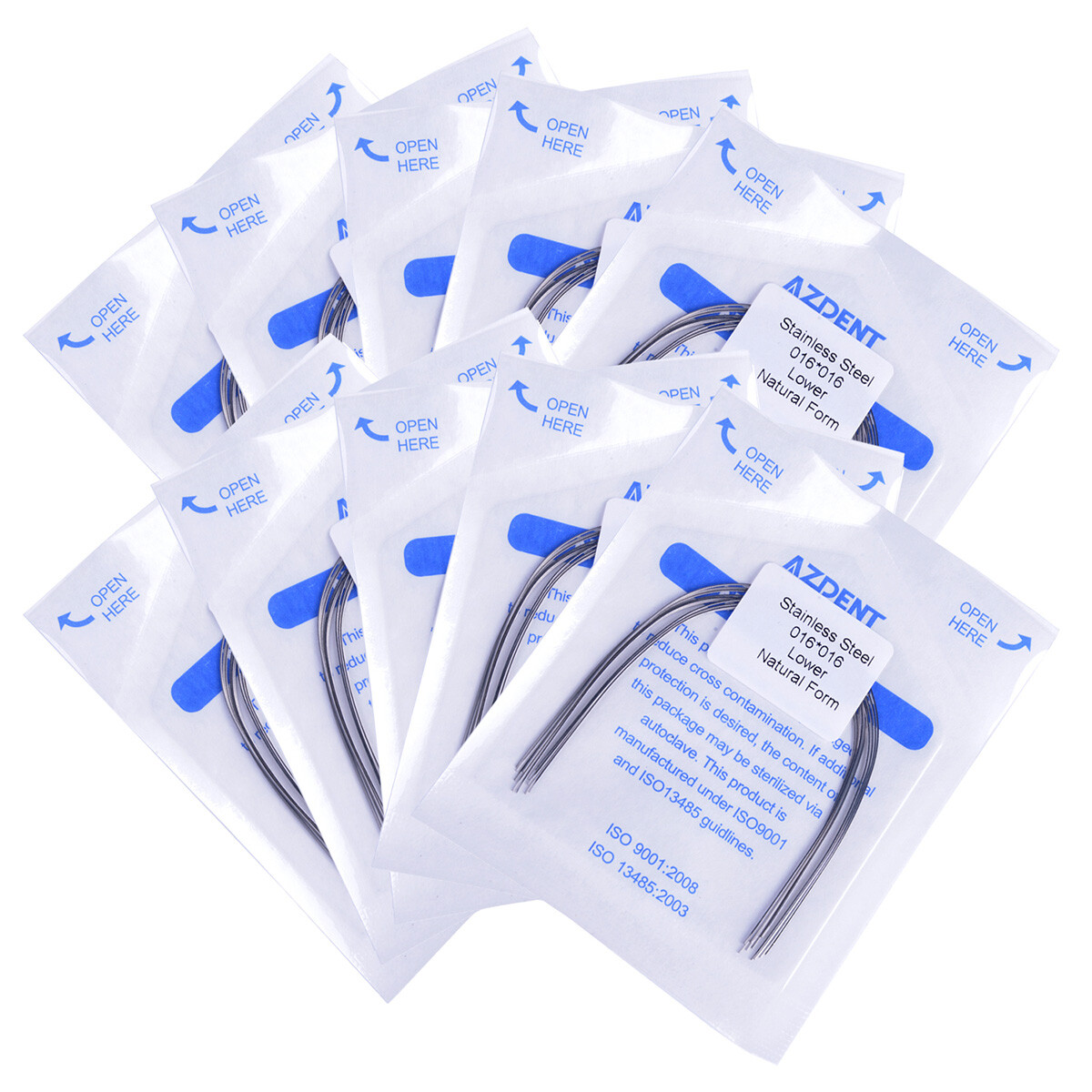 AZDENT Dental Orthodontic Stainless steel Arch Wire (rectangular) Natural Form